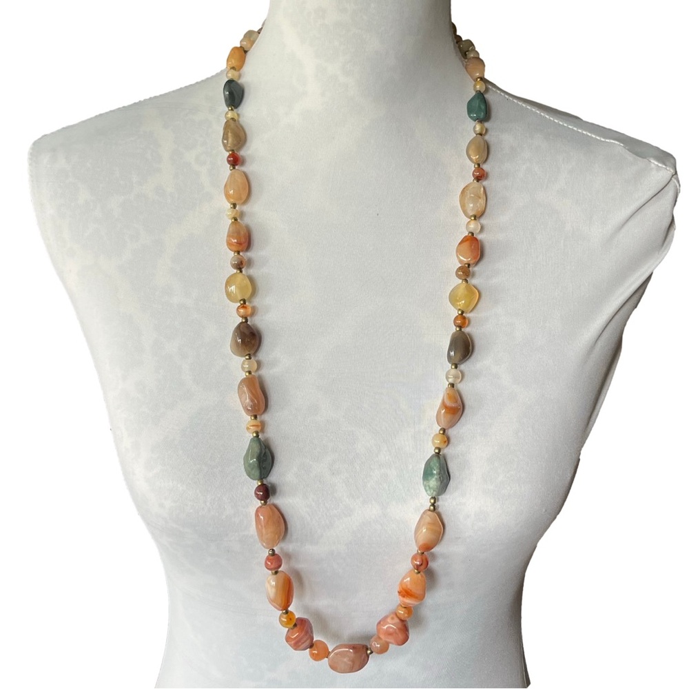 Boho Gemstone Travelers Necklace | Gypsy Festival Statement Jewelry
